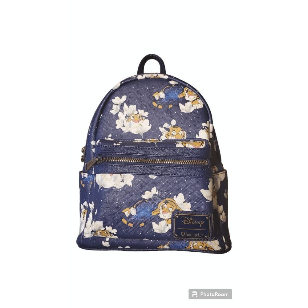 Loungefly Disney OG HEART LOGO Aladdin Jasmine Rajah tiger mini backpack